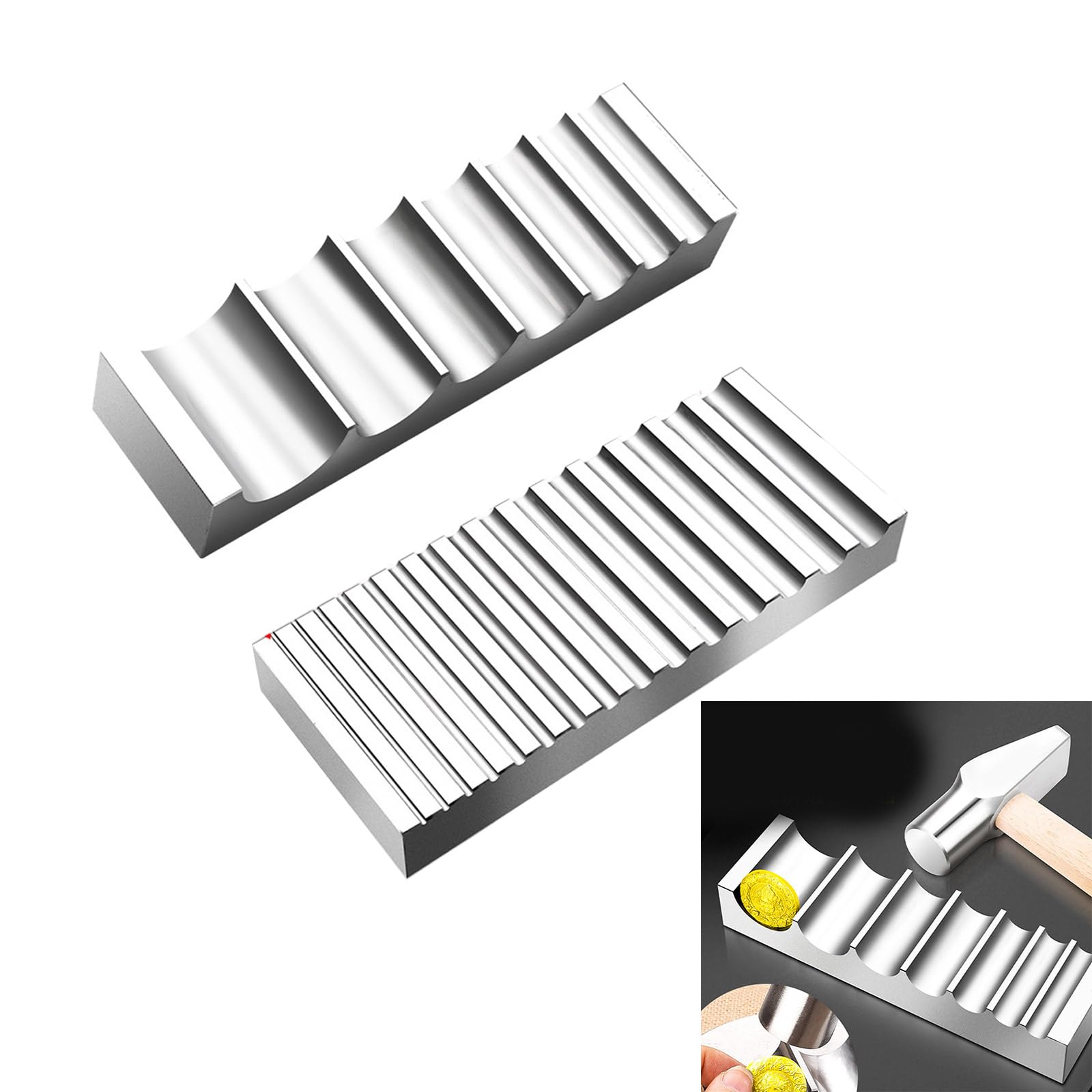 Strumento professionale in acciaio con superfici di lucidatura per modellare e modellare in modo preciso i gioielli in metallo e utensili per gioielli in acciaio
