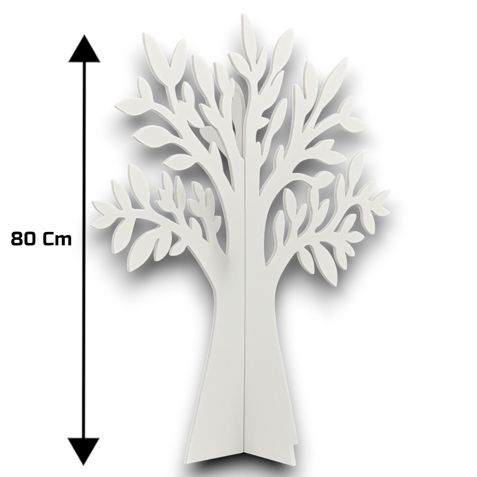 Albero della Vita in Legno Bianco h. 80 cm Decorazione a Forma di Albero dei Desideri, Espositore Bijoux, per Tableau Matrimonio,Comunione, segnaposto Natale bomboniere Fai da Te