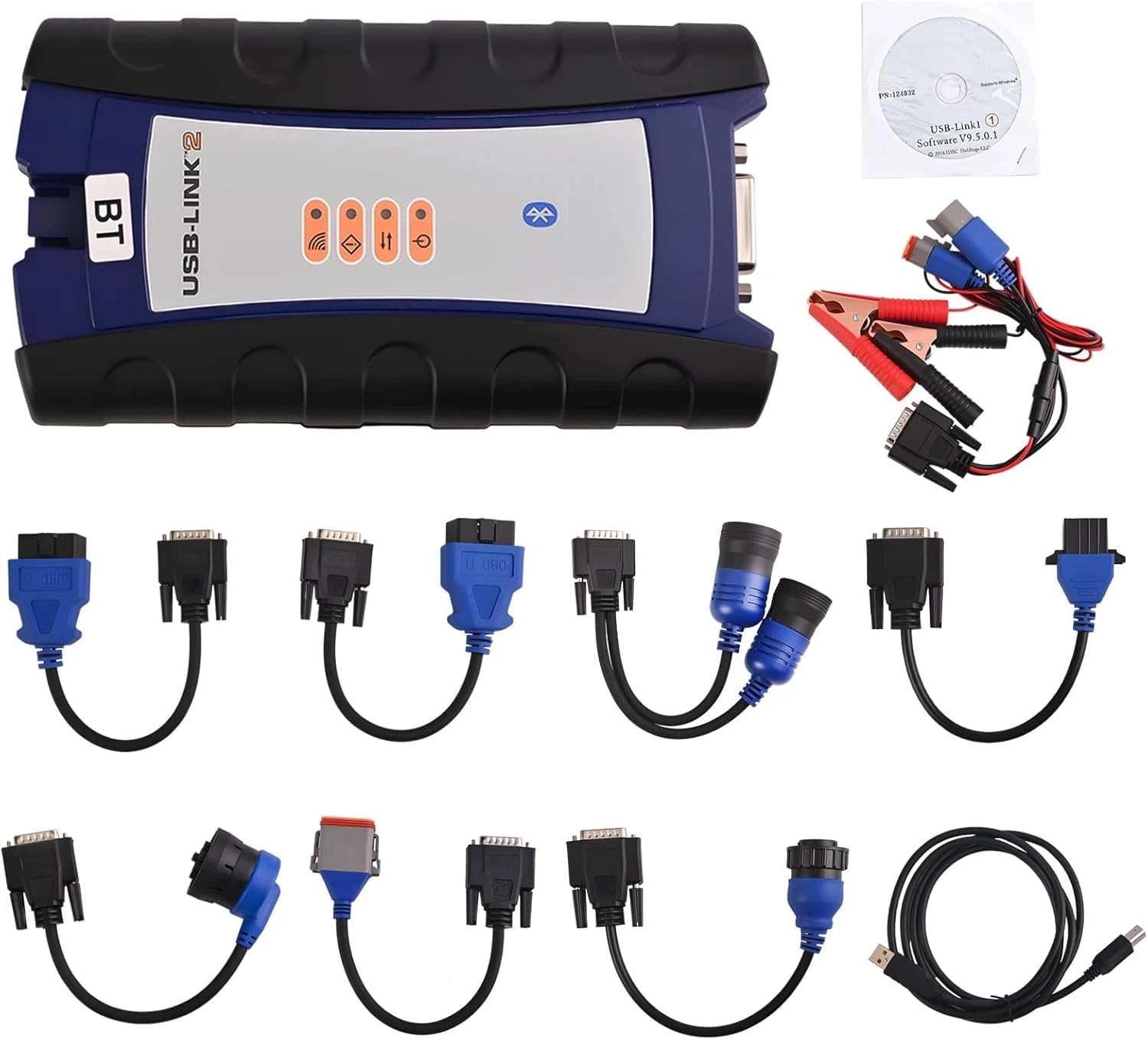 Photo 1 of Universal Truck Excavator Diagnostic Scanner Tool forNexiq USB Link 2 Interface Adapter Heavy Duty Truck Scanner Diagnosis.OE#124032