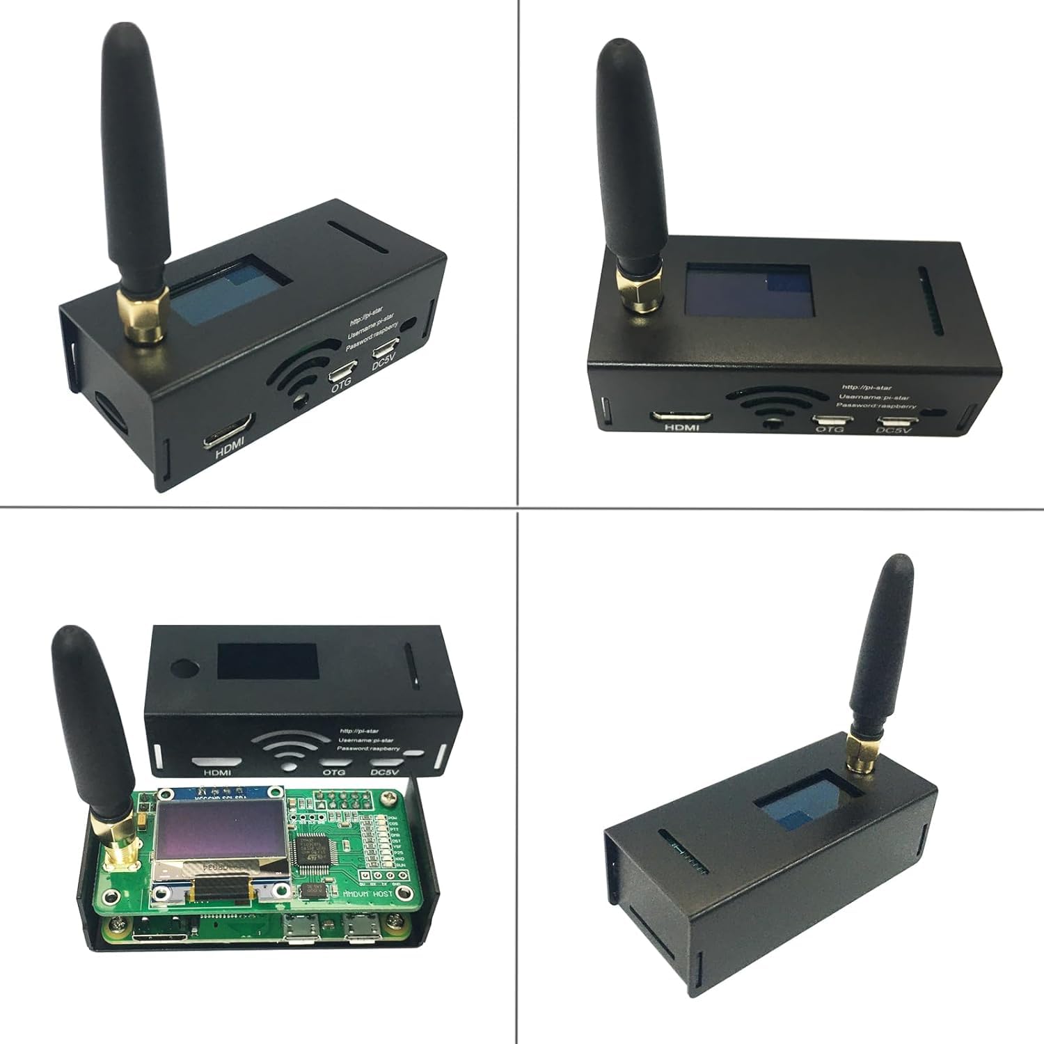 Hotspot MMDVM migliorato, completamente assemblato con display OLED, Wi-Fi, modem vocale digitale per DMR D-Star YSF P25 NXDN POCSAG UHF antenna 433 MHz, compatibile con Pi-Star & Raspberry Pi Zero W