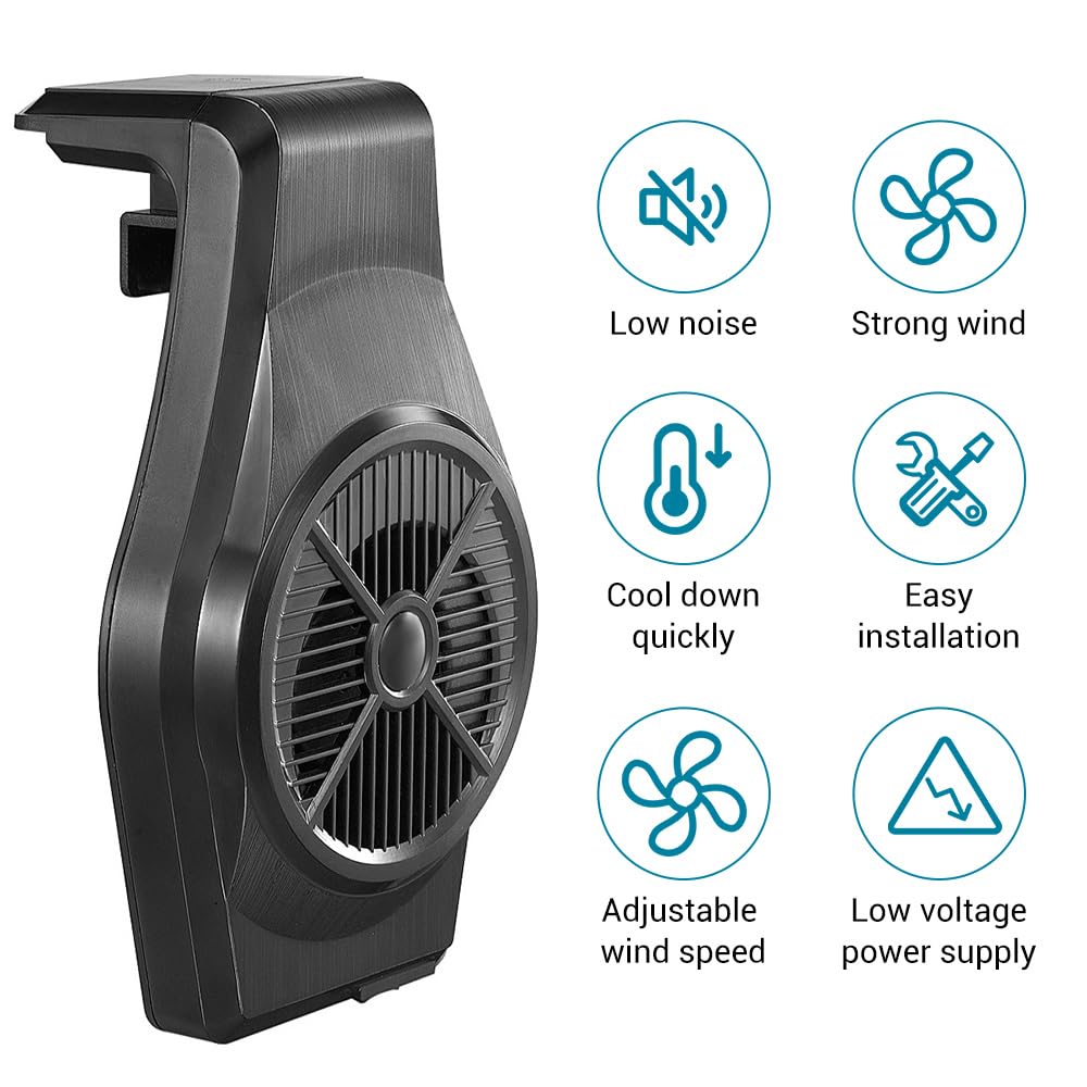 BDKMMS Aquarium Mini Chiller Fan, Quiet Aquarium Cooling Fan 2-Level Speed Chiller for Salt Fresh Water Fish Tank - Image 2