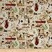 Timeless Treasures Vintage Sports Golf Coffee Fabric by The Yard