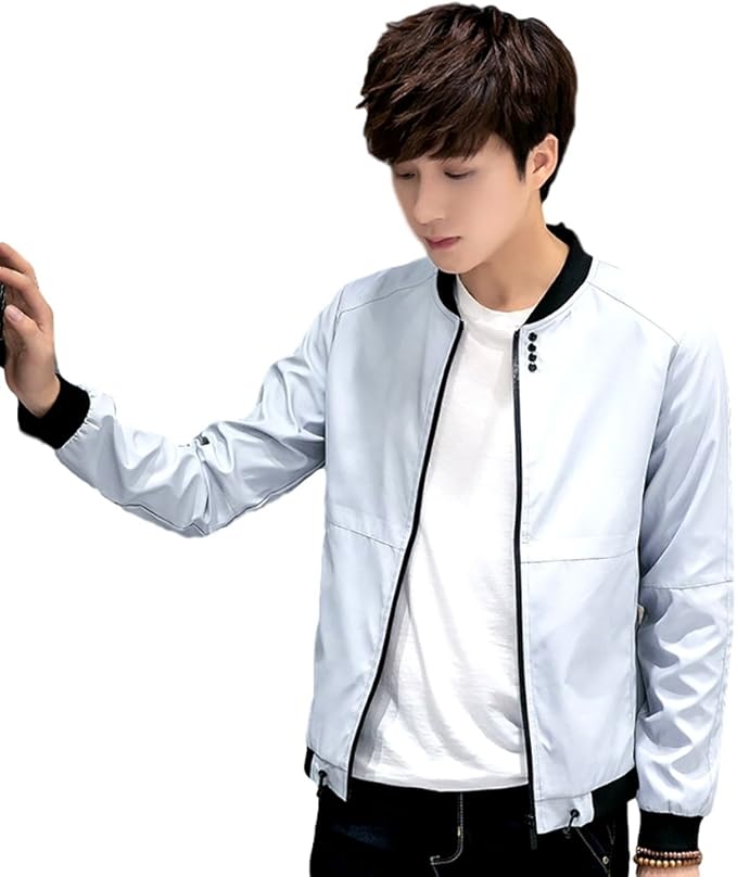 Amazon Veamor メンズ ブルゾン Ma 1 ジャケット ジャンパー ライトアウター アウトドア カジュアル スタジャン ジャケット風 かっこいい 羽織る 着回し アウター トレンド 長袖 上品 シンプル 通学 通勤 大きいサイズ コート ジャケット 通販