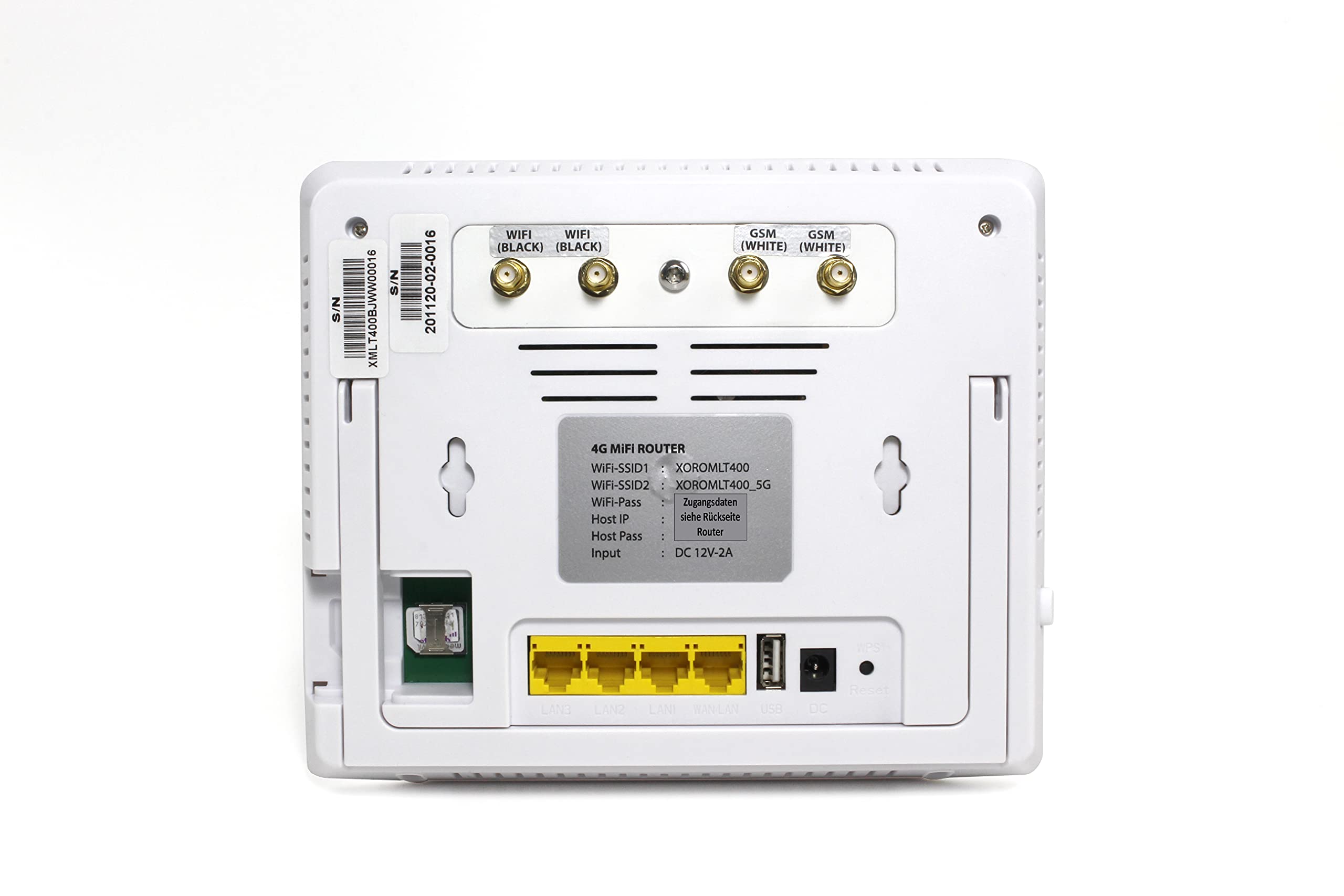 XORO MLT 400 - Sistema antenna WiFi router 4G LTE, specifico per roulotte e camper, funzione hotspot, scheda SIM nel router, interfaccia web, cavo incluso