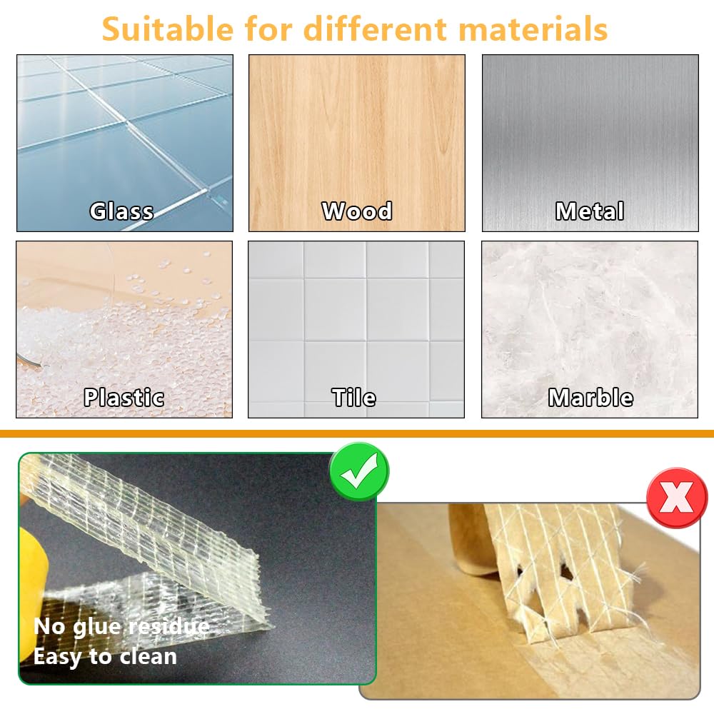 Nastro Biadesivo per Tappeti, 20 m x 25 mm Biadesivo per Muro per Moquette Extra Forte, Nastro Biadesivo Indicato per Tappeti Senza Residui, Nastro Biadesivo in Tessuto per La Posa di Moquette