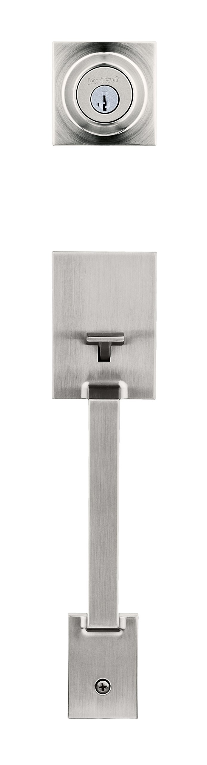 Kwikset 96870-145 Amador Single Cylinder Handleset Featuring Smartkey in Satin Nickel (Exterior Only)
