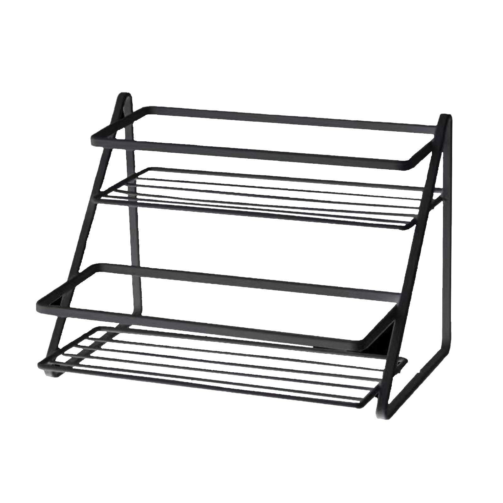 2 Tier Spice Rack for Countertop Standing Kitchen Organizer Rack Metal ...