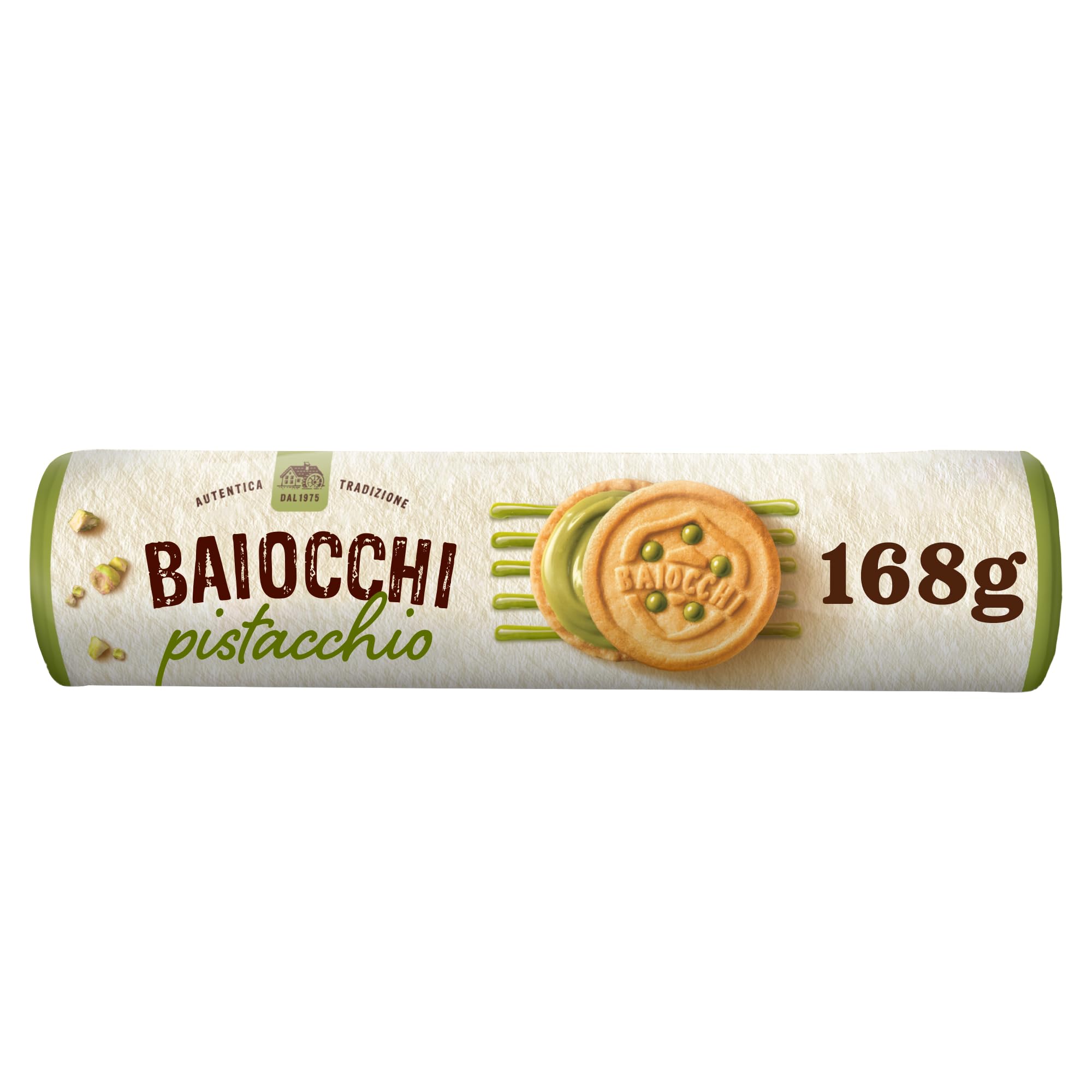 Baiocchi Pistacchio 168g | köstliche Kekse gefüllt mit feinster Pistaziencreme, für die Pause zwischendurch