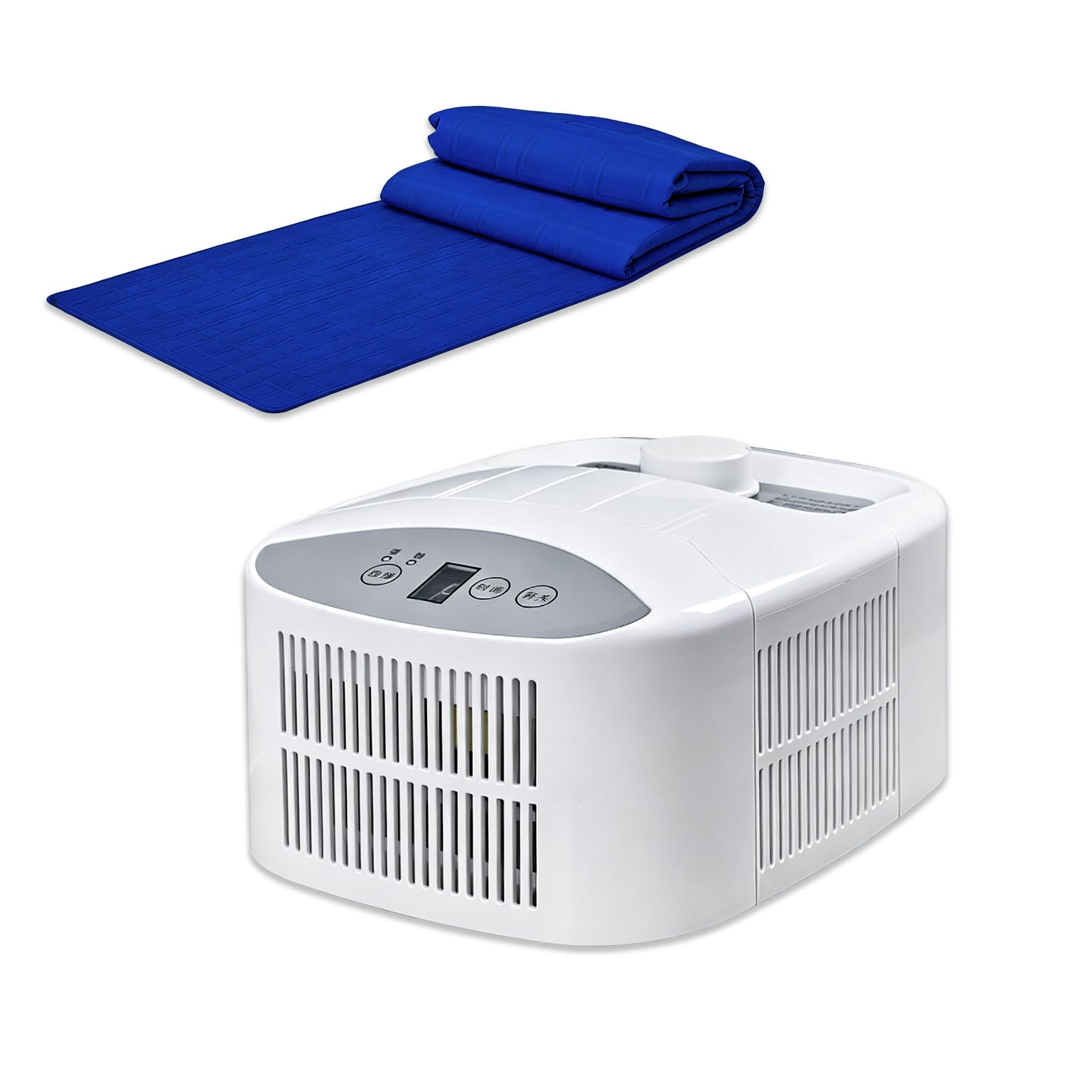 WTRYRN Mattress Cooler, Bed Chiller Gear, Energy-Saving 70W Unit, Odorless Safe Tubes, Stable 3-8℃ Cooling, for Student Dorm, Family Bedroom Double