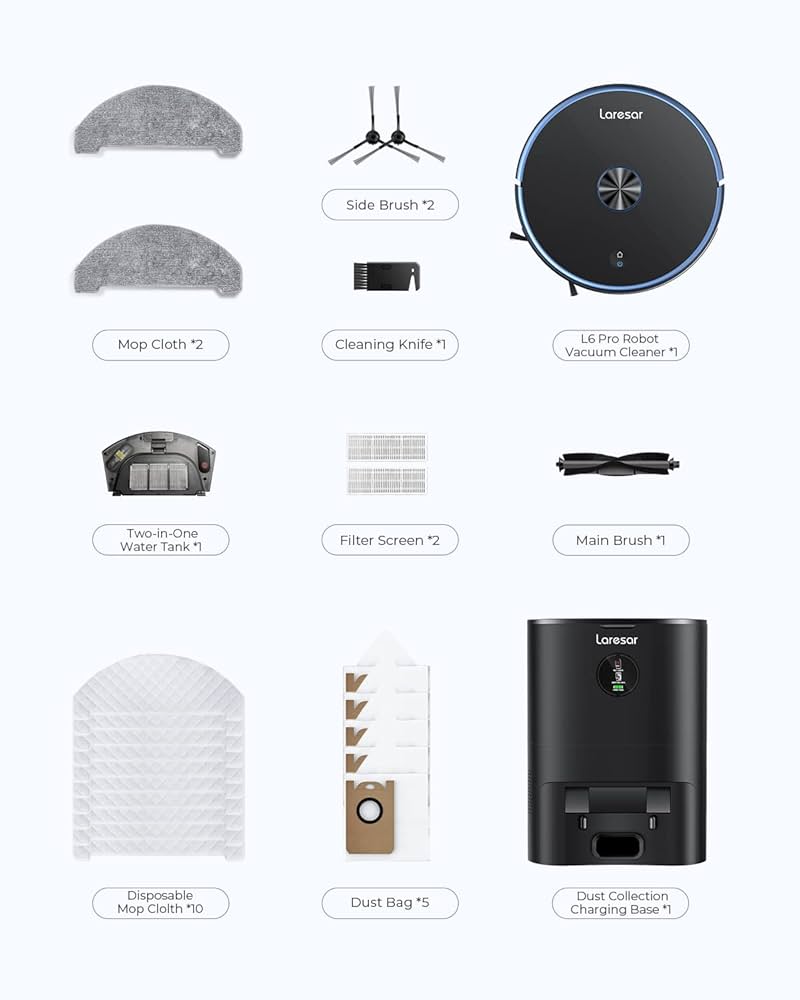 Honiture Q6 Mapping Robot Vacuum With XL SelfEmpty Base,