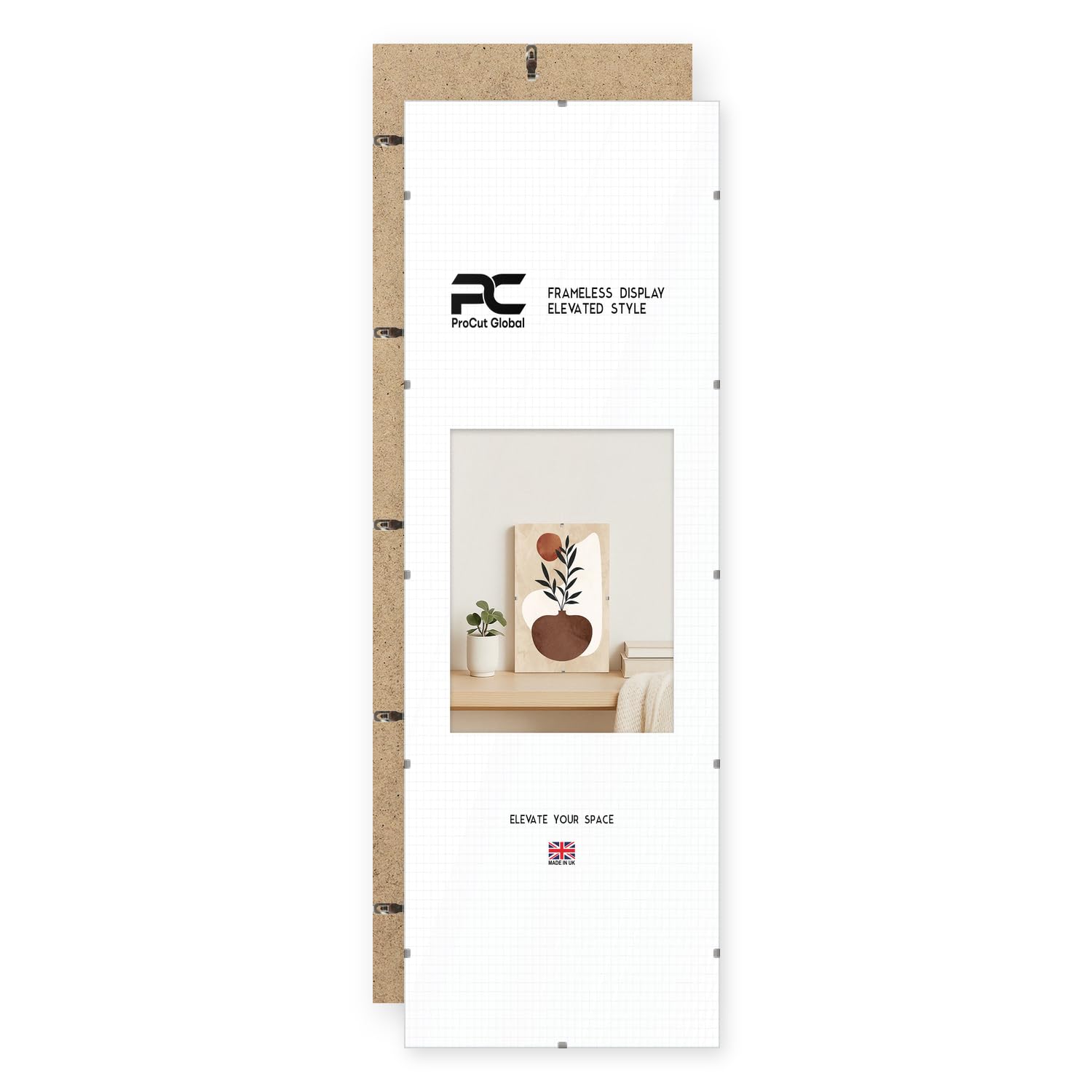 Procut Global 36x12" Frameless Clip Picture Frames For Photos — image 1