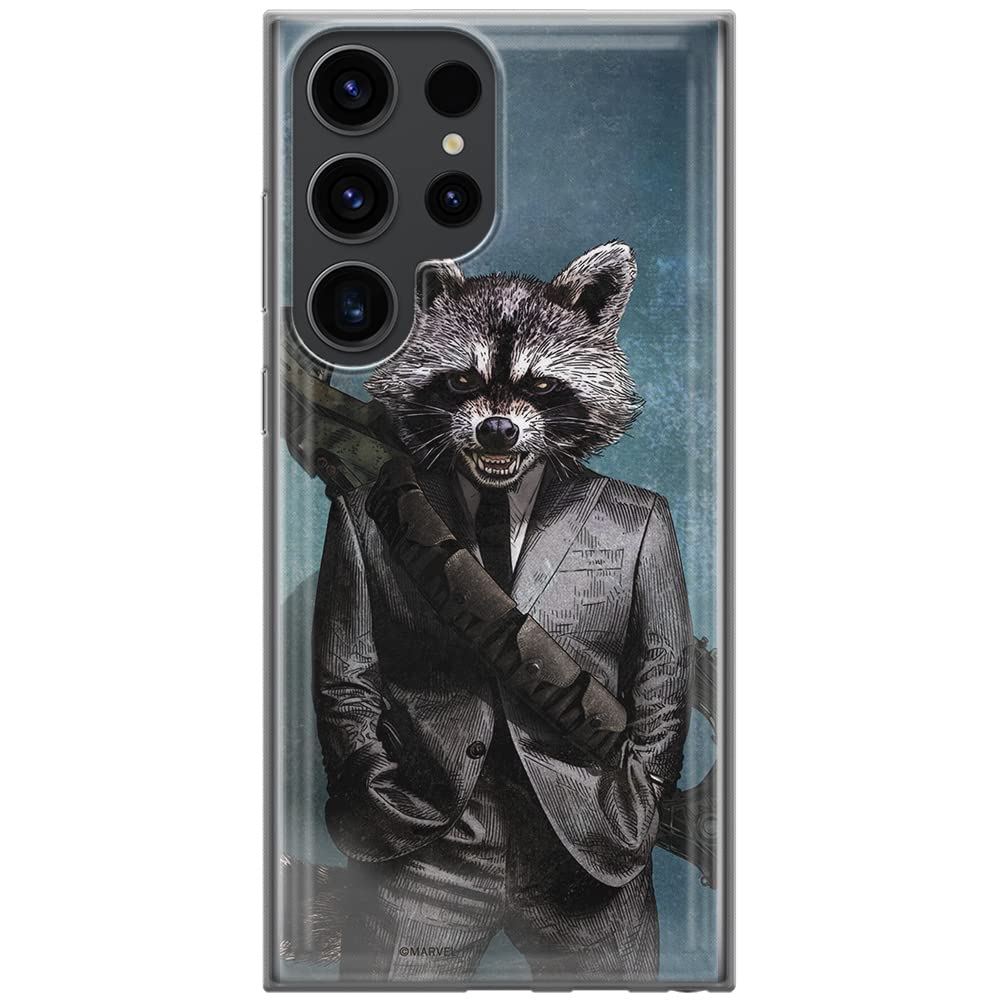 ERT GROUP mobile phone case for Samsung S23 ULTRA original and officially Licensed Marvel pattern Rocket 002 optimally adapted to the shape of the mobile phone, case made of TPU