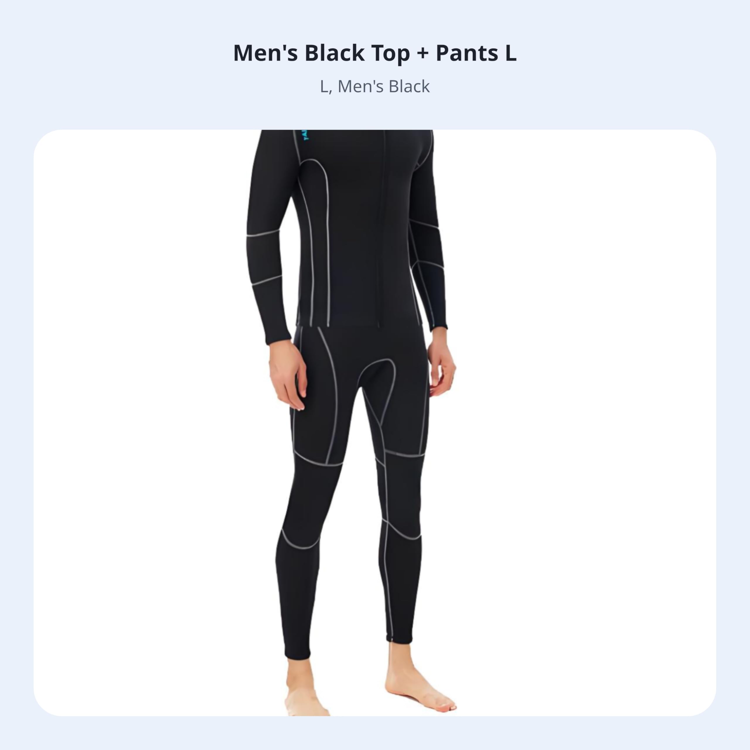 Gralara Abbigliamento Subacqueo Donna in 3mm con Top E Pantaloni per Nuoto Invernale con Protezione Solare E Traspirabilità per Attività Acquatiche E Palestra, L, Uomo Nero
