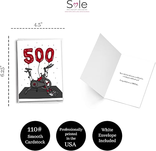 Miniatura 3 de Felicitaciones 500 Rides  Tarjeta Ciclista