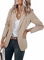 CicyBell Women's Casual Open Front Blazer - Wrinkle-Resistant Long Sleeve Work Office Jacket
