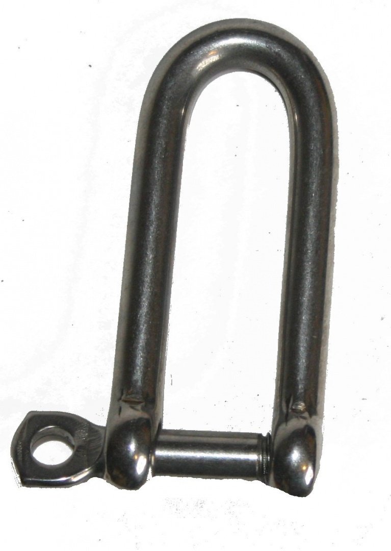 Nautos Forged Long Captive PIN Shackle - Set of 2 Pieces - Stainless Steel (5mm - 3/16