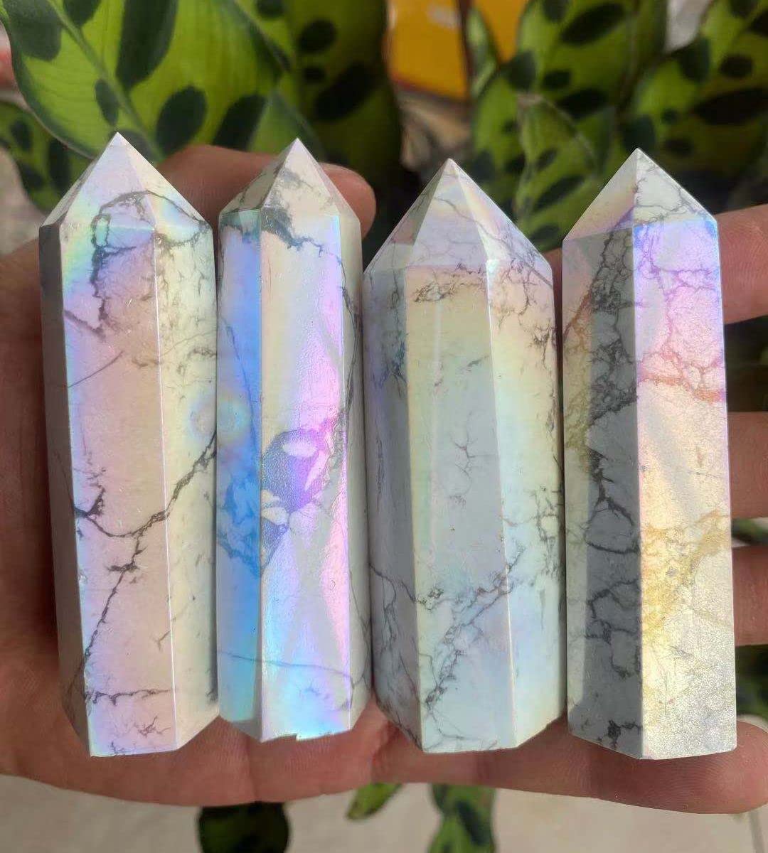 Raumdekoration Natürlicher Regenbogen Feuer Kristall Quarz Turm Aura Stein Zimmer Home Office Aquarium Deko Zubehör Edelsteine ​​Dekoration