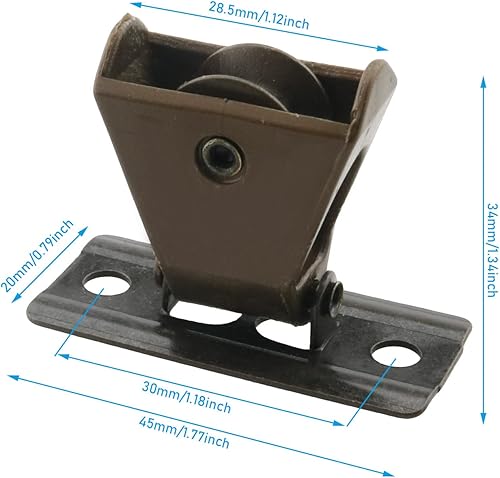 Miniatura 2 de 4 poleas elevadoras de bambú para persianas, persianas romanas, cortinas plisadas, etc., marrón