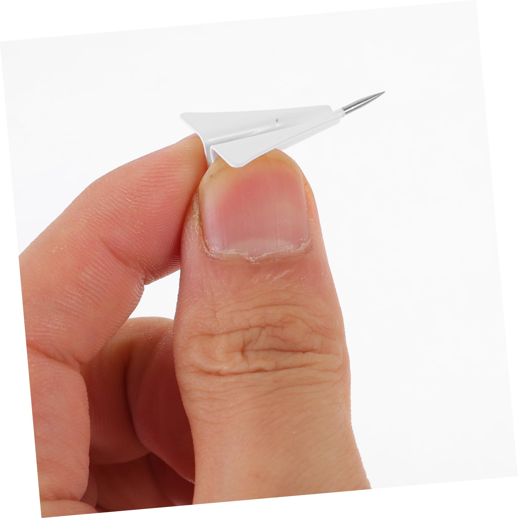 Veemoon 5 Boîtes Punaise d'avion en Métal Punaises Goupille Carte Feutrine Feutre Poussoir Épingles Clips De Punaise Accessoires pour Tableaux en Liège Blanche