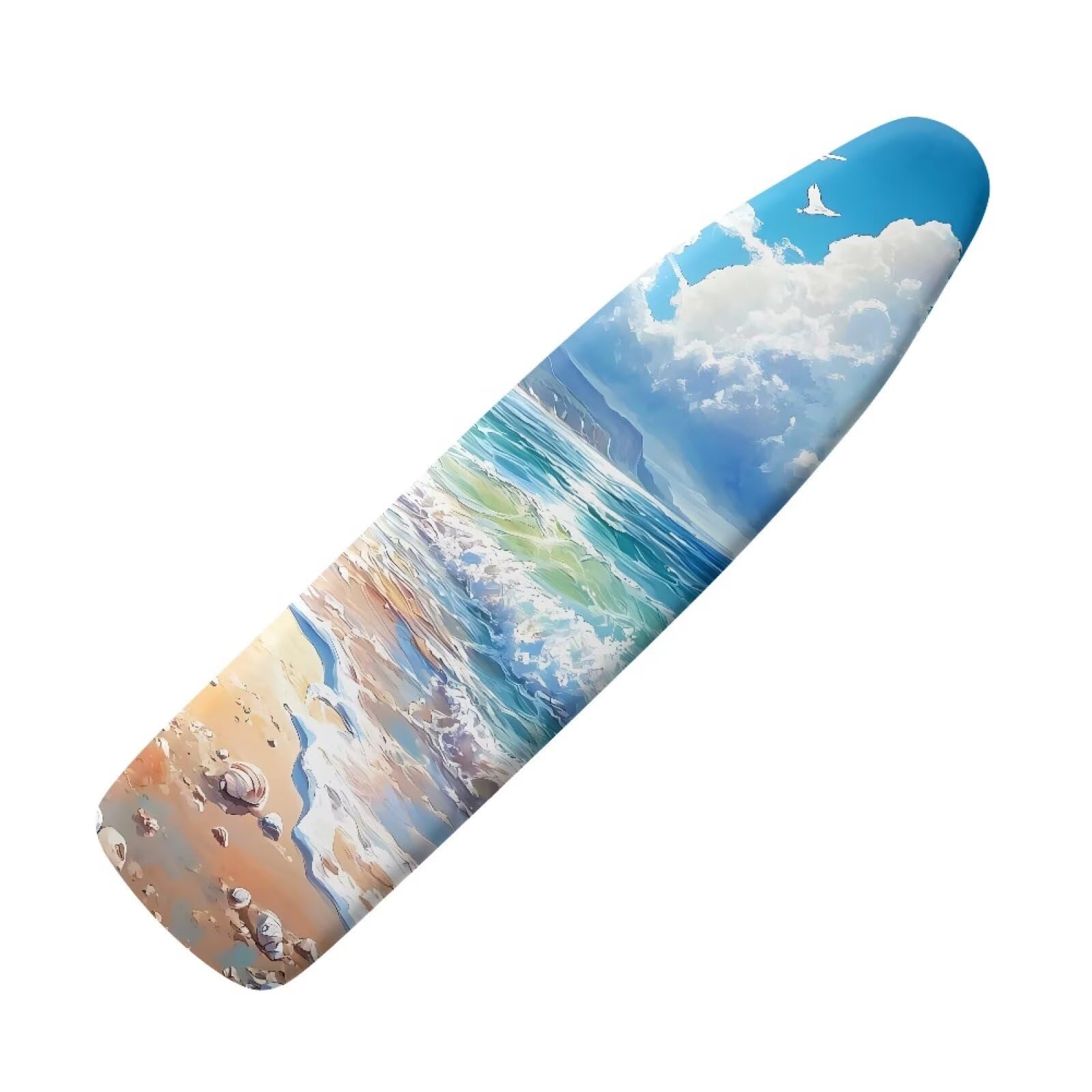 Nghmk Sea Sand Beach Funny Ironing Board Cover Standard Size Fits Most Standard Iron Boards With 100% Cotton,Easy To Install