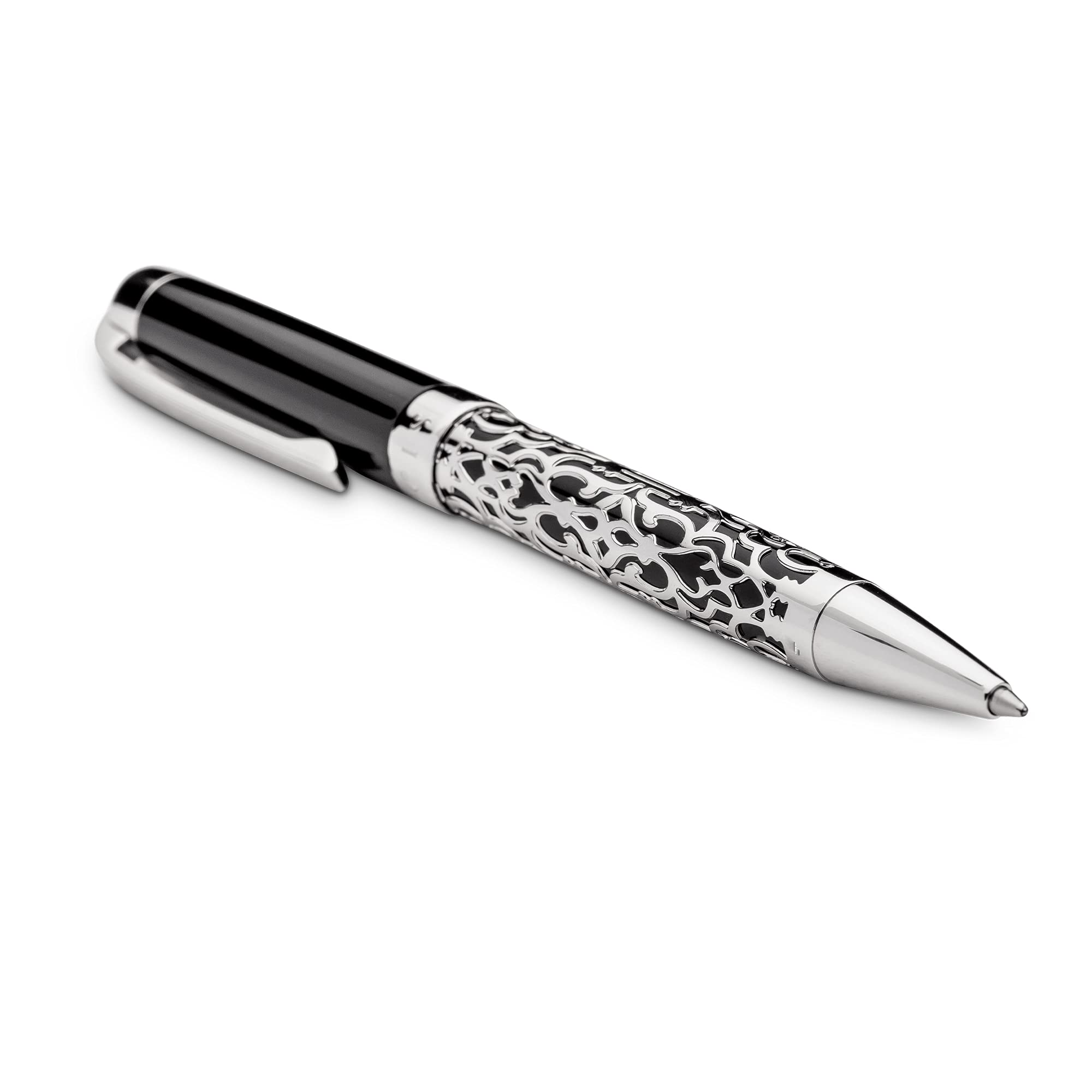 Buy Antilles Ballpoint Pen, Black with Silver Filigree Luxurious