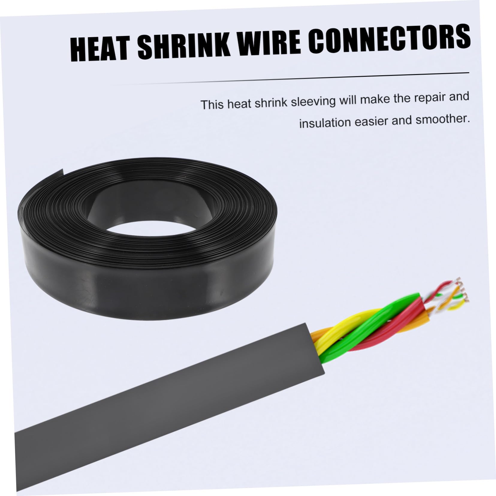 LIFKOME Guaina Termorestringente Industriale Nera per Isolamento Cavi Elettrici Resistente Usata per Connessioni e Protezione Antiscivolo e Antiabrasione