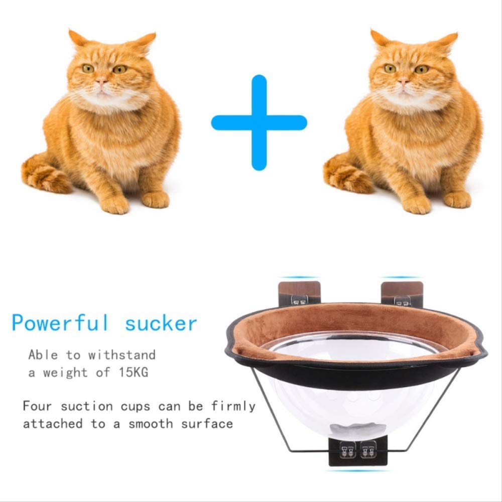 Hamaca para Gato, Cama con Ventana, Tumbona, Cama Cálida Autoadhesiva para Mascotas, Casa De Descanso para Gatos, Cama Suave para Gatos, Cómoda Jaula para Hurón P