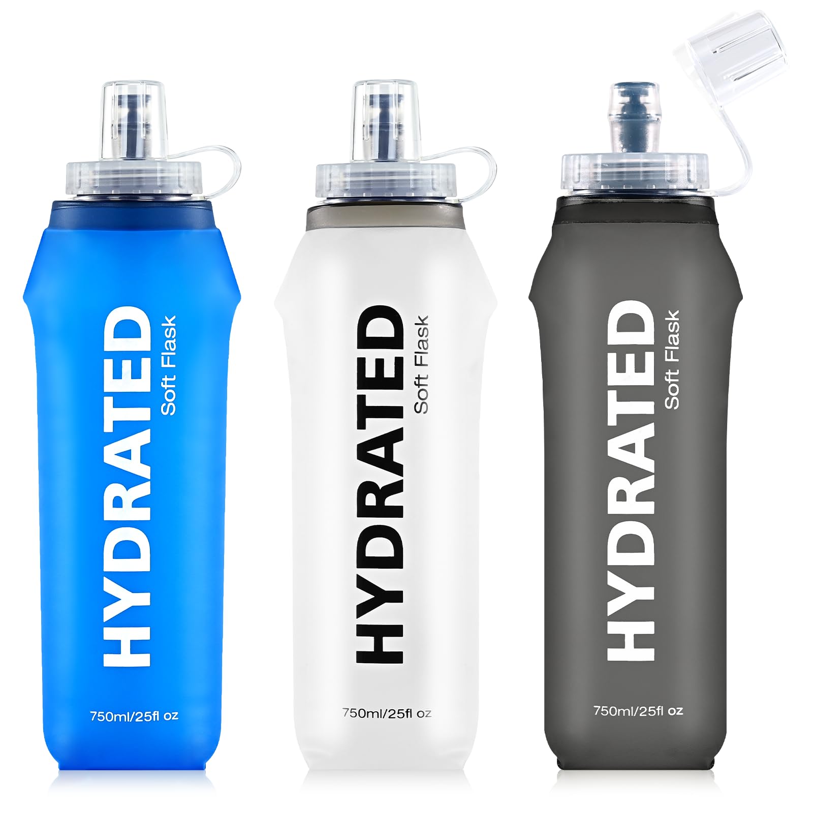 SLUXKE 25oz Soft Water Bottle