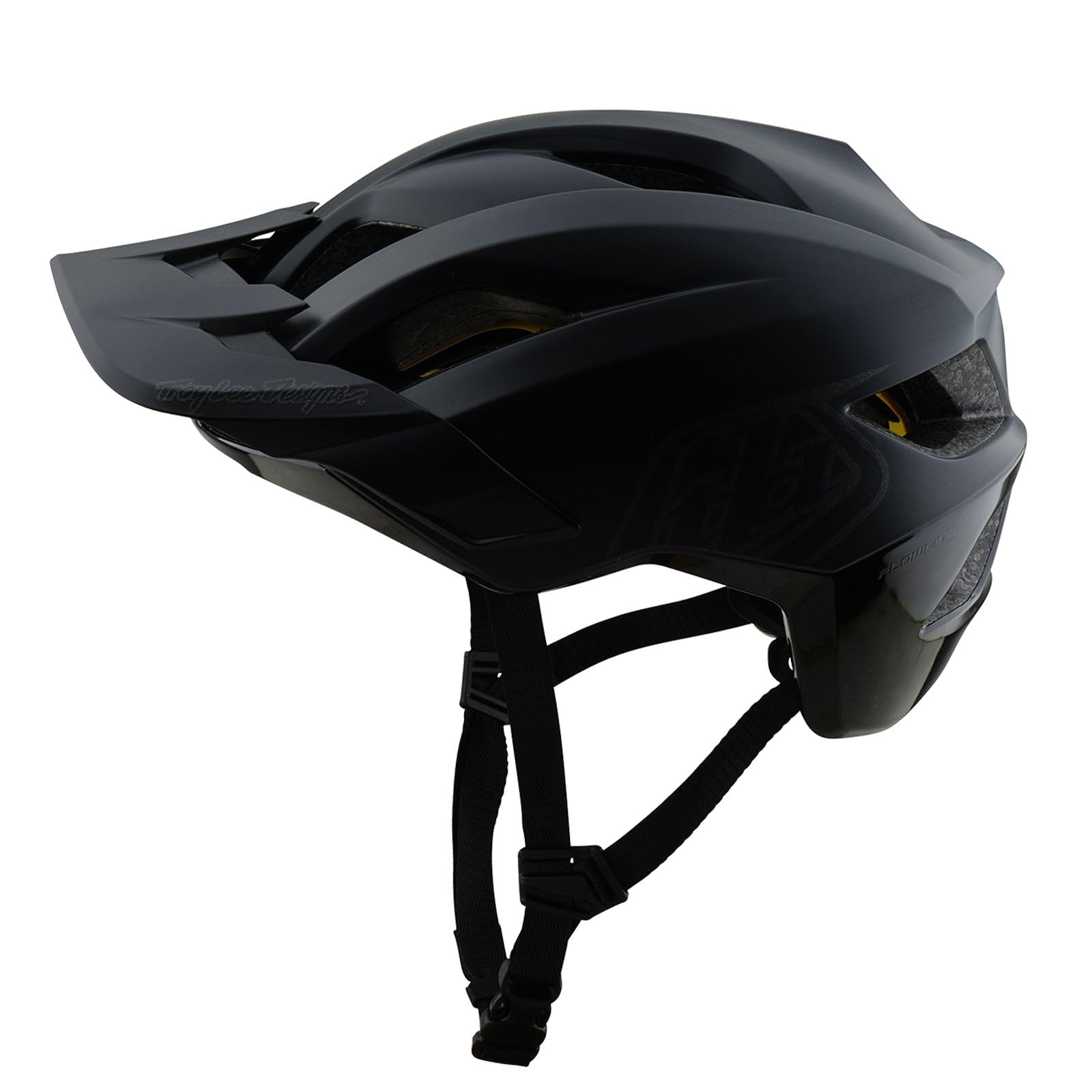 Troy Lee Designs Youth Flowline Helmet (2025) MIPS for Mountain Bicycle MTB, Point Black / Charcoal, OSFA