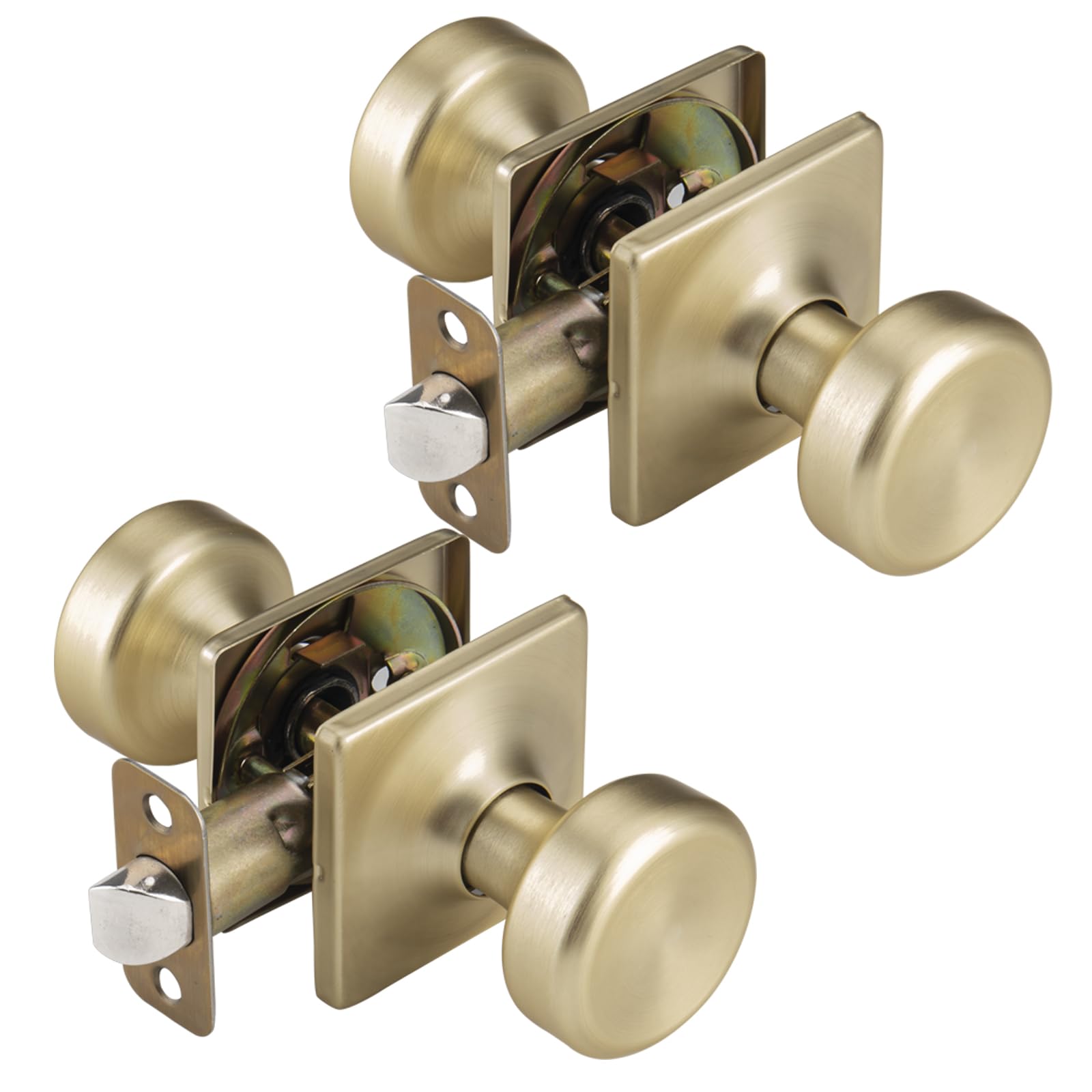 Black Door Knobs - 6 Pack Privacy Knobs -18