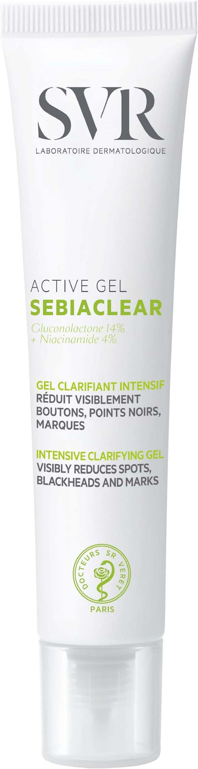 Sebiaclear Active Face Gel Cream With Niacinamide, For Oily To Combination Skin. Facial Moisturizer To Reduce The Appearance Of Blemishes, Blackheads And Redness, Oil Free Skincare, 1.3 Fl.oz.