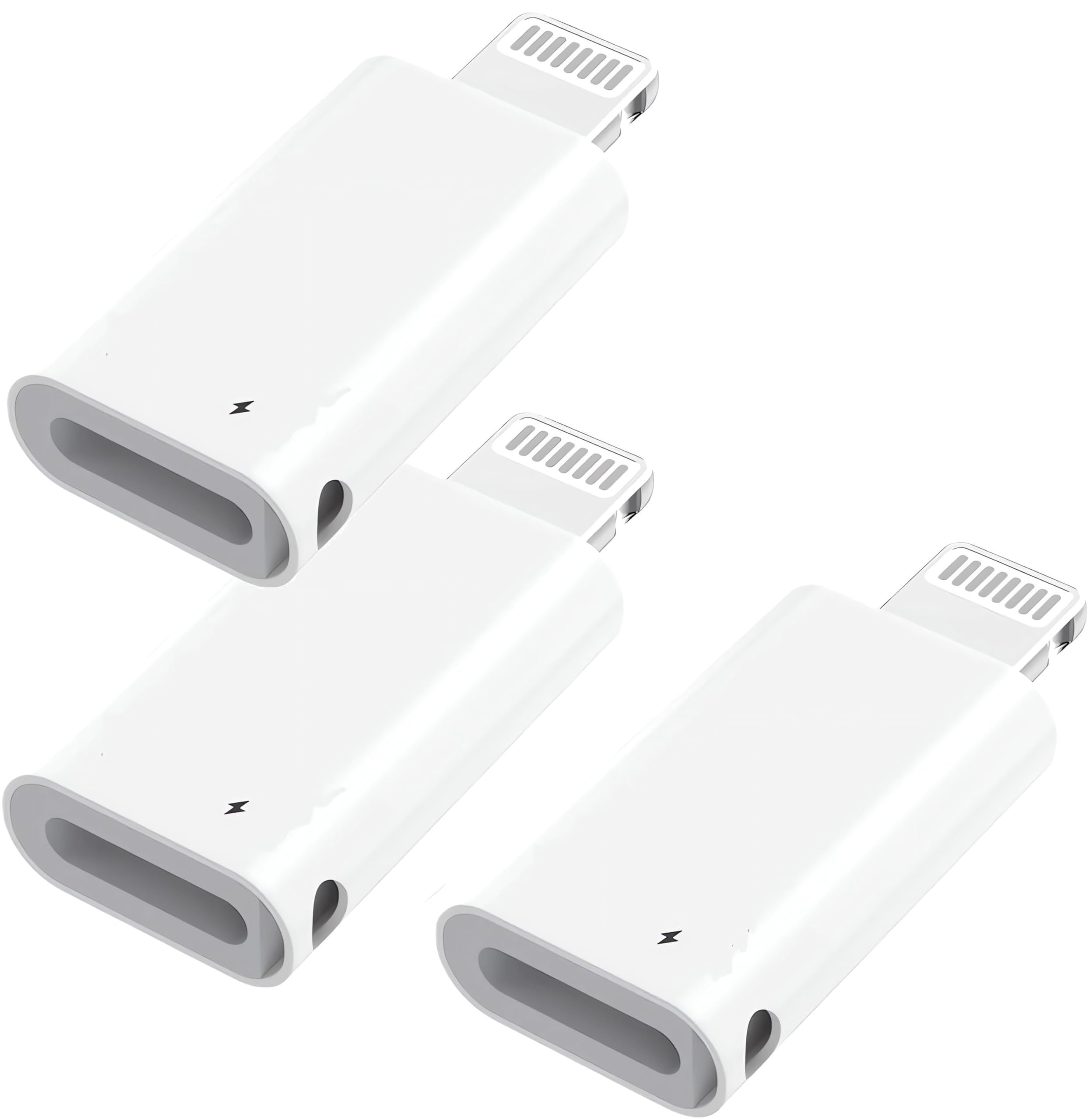View 1 of [Apple MFi Certified] 3Pack Lightning Male to USB C Female Charging Adapter