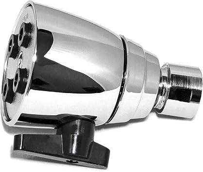 Shower Head Solid Brass Construction with Spray Side Controller, 2-1/8 Inch Face