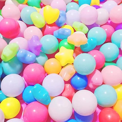 Miniatura 2 de Pelota colorida ecológica Love de cinco puntas con forma de estrella, bola de plástico suave de 2.36 pulgadas, juguetes de agua para piscina,