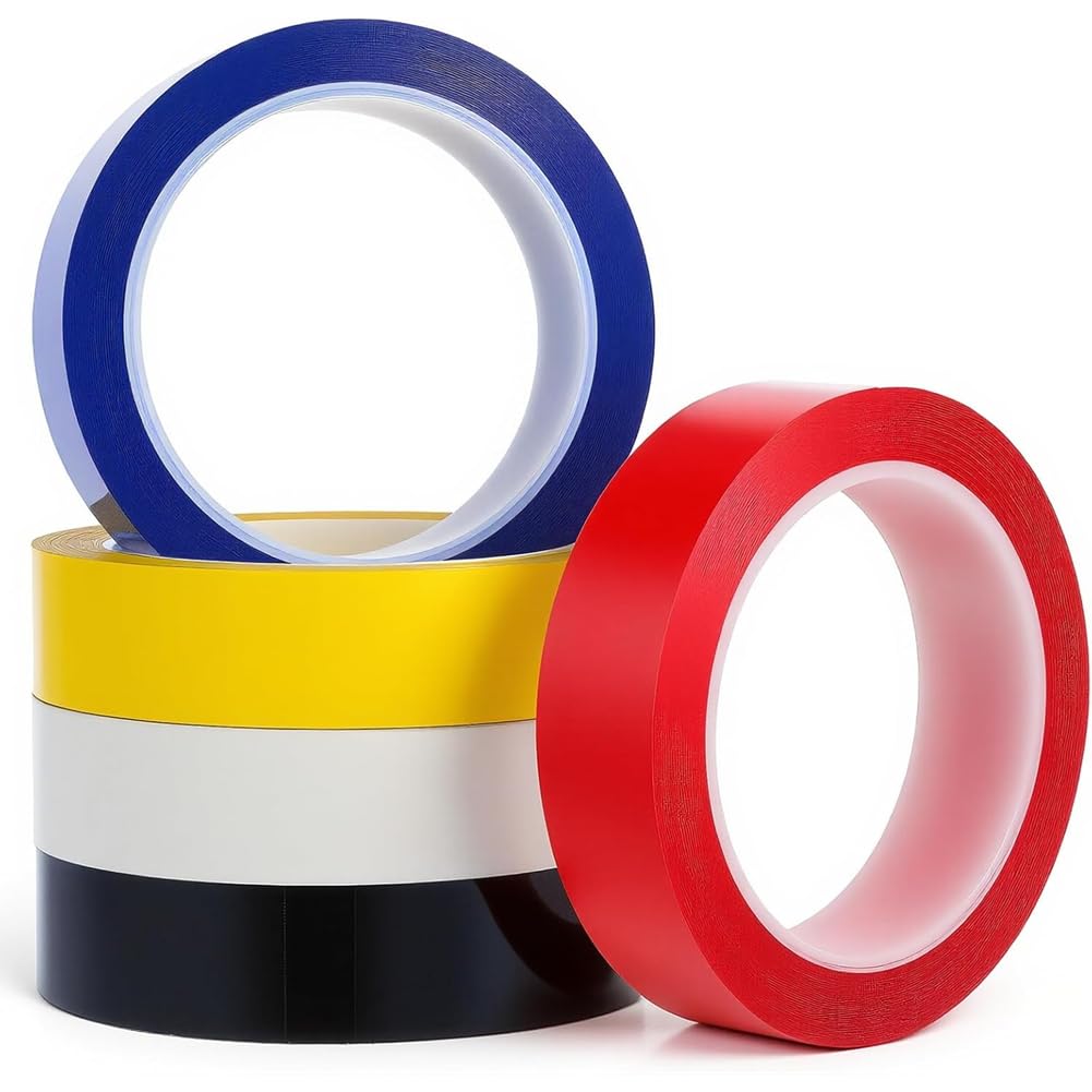 Jnchdghwa As Shown Vinyl Floor Tape 1 Inch X 72 Yards- 5 Rolls Vinyl Tapes For Floor Marking, Court, For Gym, Sports Floors