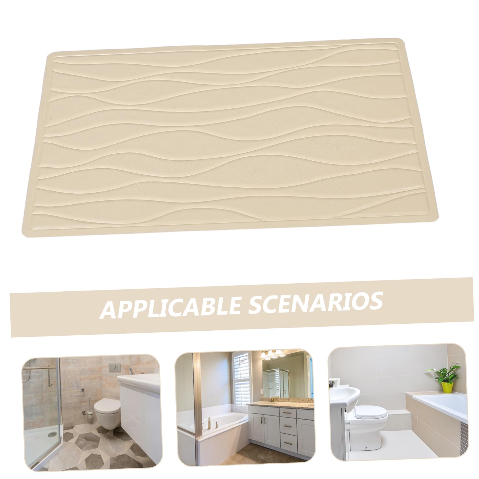 Healvian Alfombra de Baño Antideslizante con Ventosa Alfombra de Goma para Bañera para Suelo de Baño Alfombrilla de Ducha Color