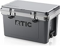 RTIC Ultra-Light 32 Qt Hard Cooler: 30% Lighter, 2.5" Insulation, 48-Can Capacity for Camping, Beach, Fishing, BBQ