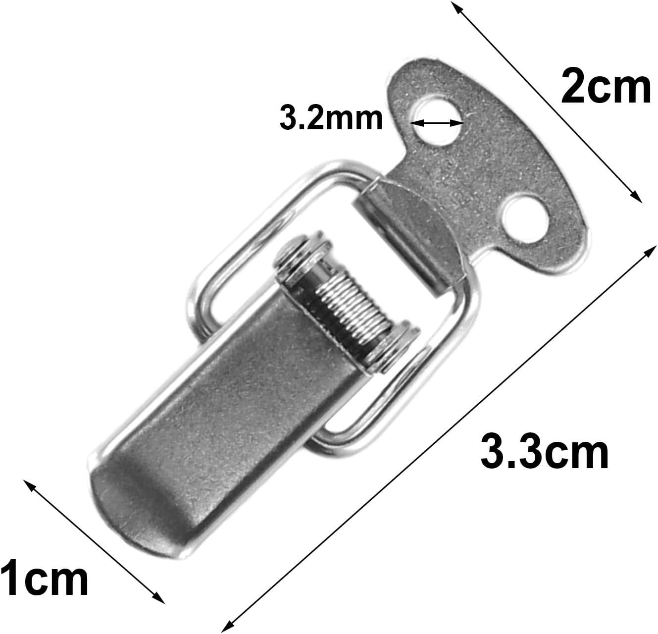 4 X Stainless Steel Toggle Catch Chest DJ Case Box Trunk Lar Loop Latch Silver