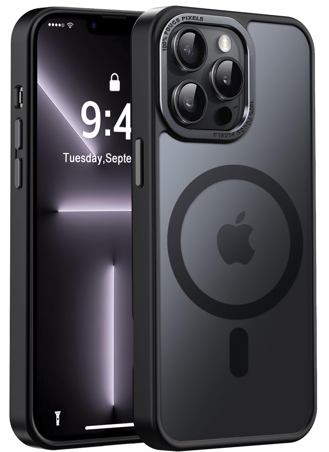 Newfuture Designed for iPhone 13 Pro Max Case with Magnetic [13 FT Military Drop Protection] [Compatible with Magsafe] Slim Translucent Matte