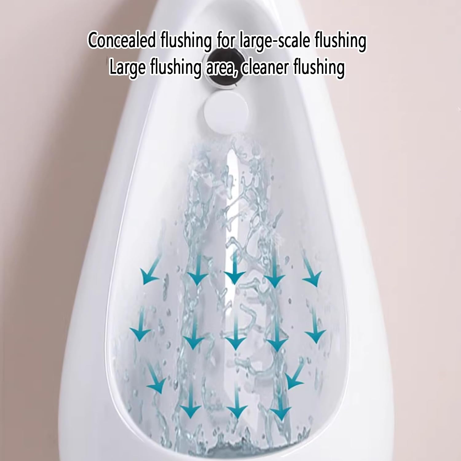 Intelligent Sensor Flush Male Urinal Wall Mounted,Space-Saving Splash-Proof Toilet Mens Urinal,Ceramic Mounted Men's Flushing Urinal,Public Wall for Use in Homes Hotels