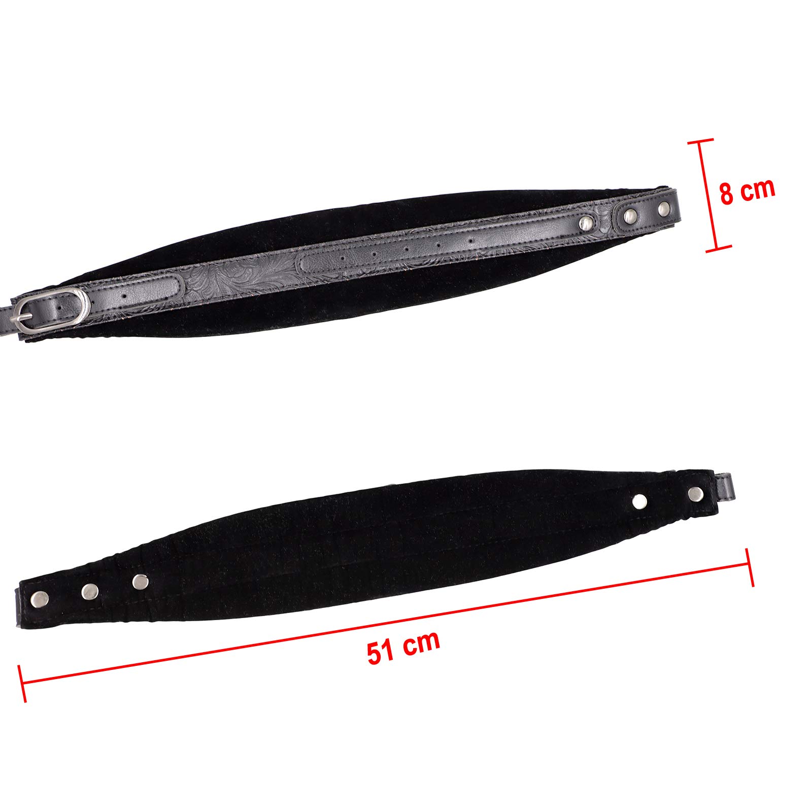 Rayzm tracolla a fisarmonica, spallacci regolabili per fisarmoniche, pelle sintetica ispessita, 8cm di larghezza * 1cm di spessore imbottitura morbida per suonare comodamente