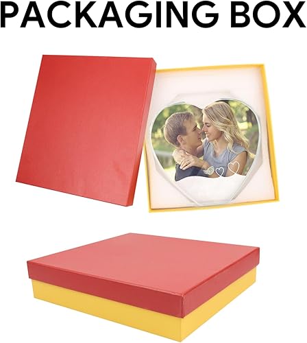 Miniatura 9 de Foto de cristal personalizada, regalos para parejaesposanovia, regalos para bodaaniversario, marco de fotos de corazón de cristal para