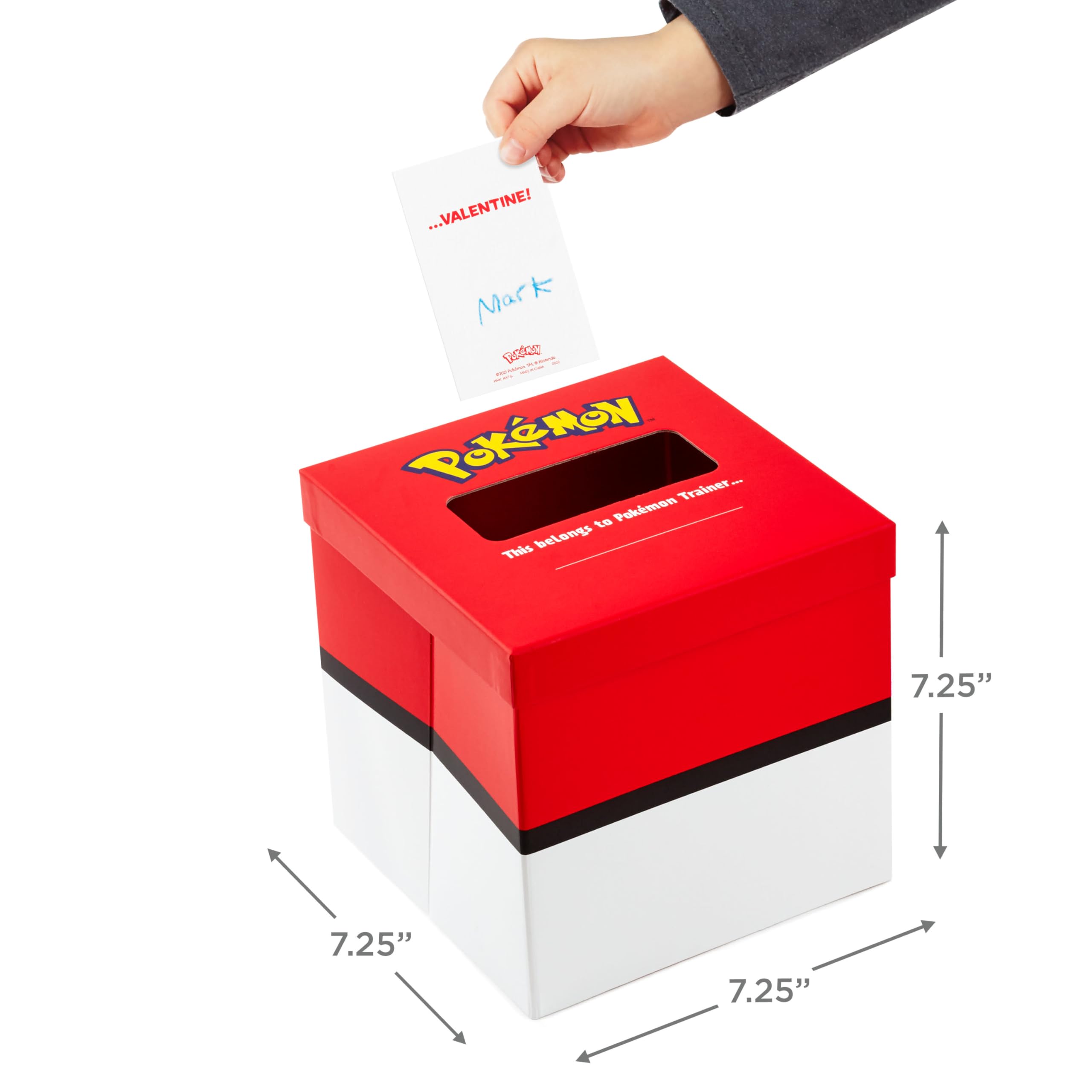 Hallmark Pokémon Valentines Day Cards and Mailbox for Kids School Classroom Exchange (1 Box, 32 Valentine Cards, 35 Stickers, 1 Teacher Card)