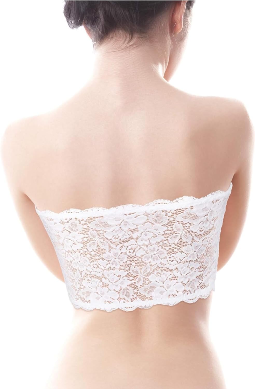 3Pcs Lady Lace Wearable Mock Camisole Bra Insert Overlay Modesty Panel Vest - Image 2