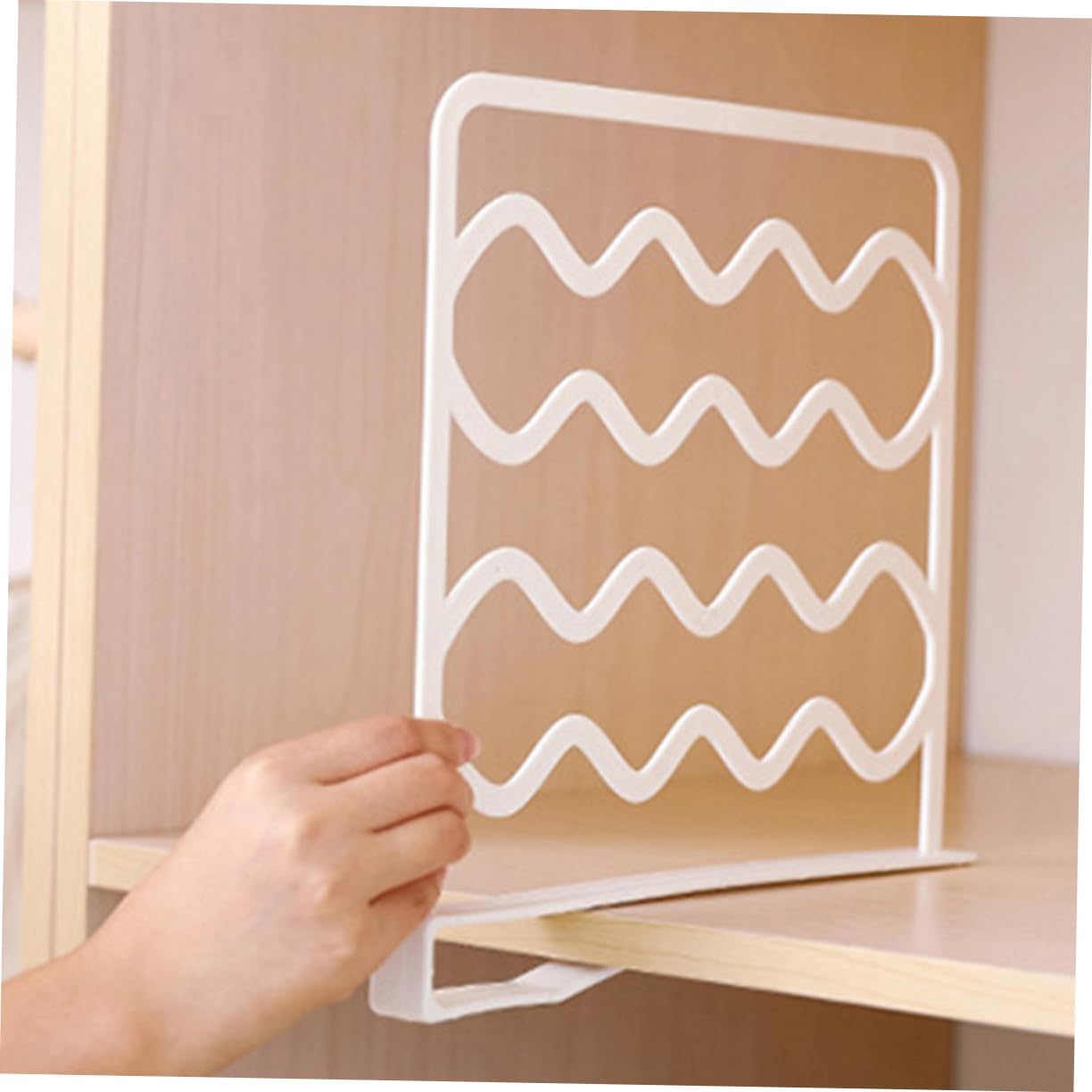 Toyvian 10pcs Closet Shelf Dividers Wardrobe Partition No Drill Multilayer for Shelves Closet Cabinet Organizers Separator