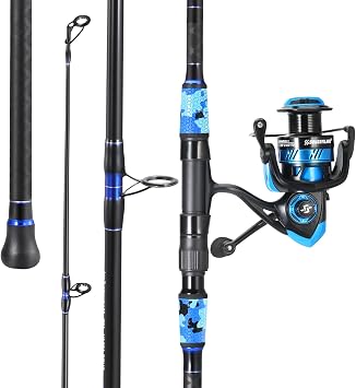 Sougayilang Surf Fishing Rod and Reel Combo, 4 Piece MH/H Saltwater Fishing Combo with 5000 Size Spinning Reel12/15