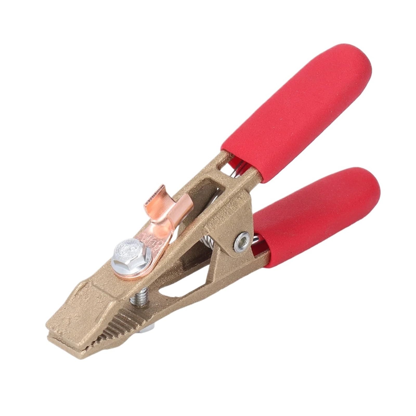 Welding Earth clamp Welding Ground Clamp Brass 260A A-Shape Argon Arc Red Black(Red)