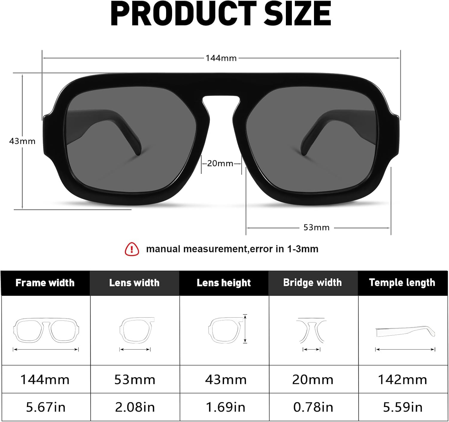 YDAOWKN Retro Square Aviator Sunglasses for Women Men Trendy Flat Top Sun Glasses UV Protection Vintage Shades - Image 5