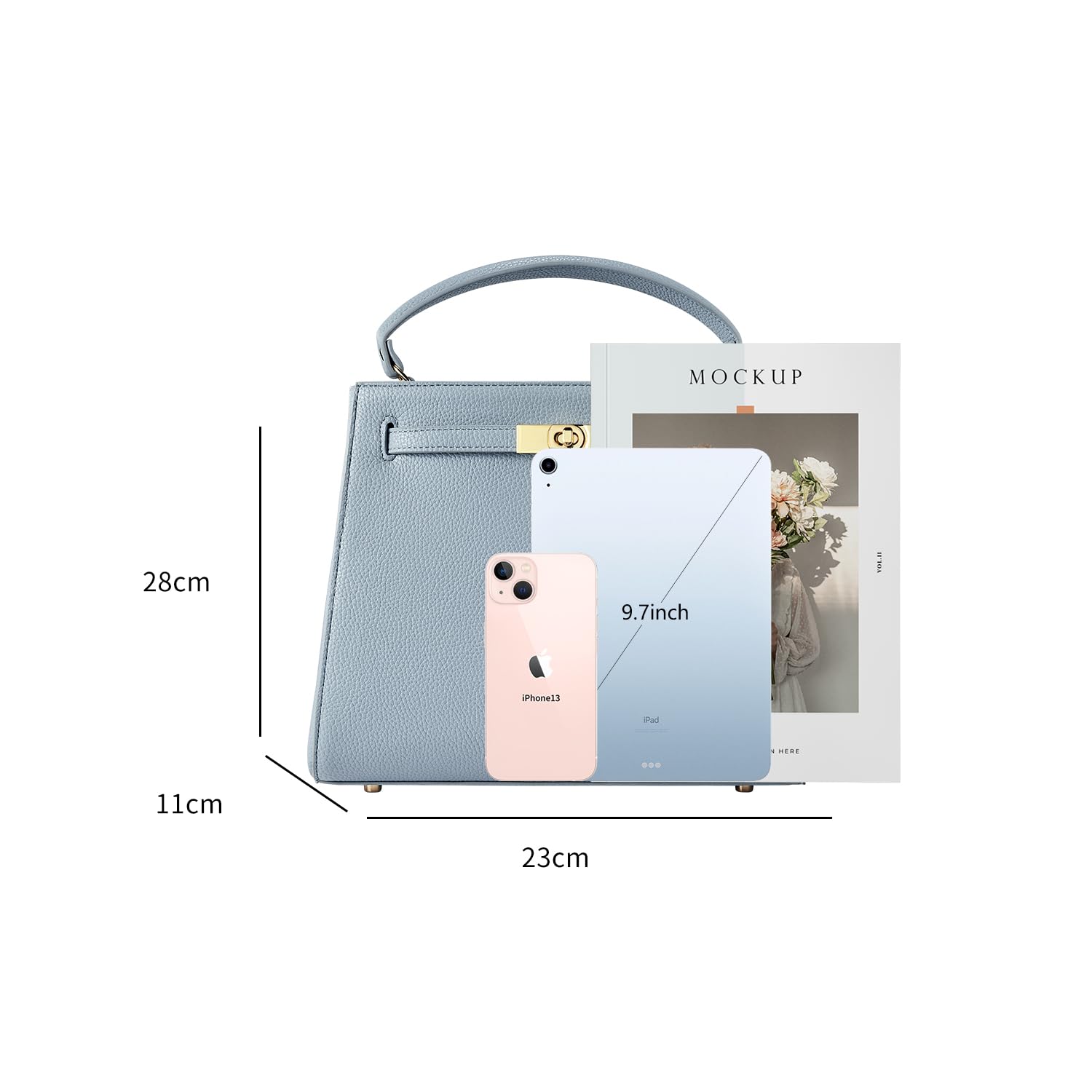 VICTORIA HYDE Damen Handtasche PU Leder Henkeltaschen Elegant Taschen Große Schultertasche Damen Tote Shopper mit Mehreren Fächern für Arbeit Schule Reisen