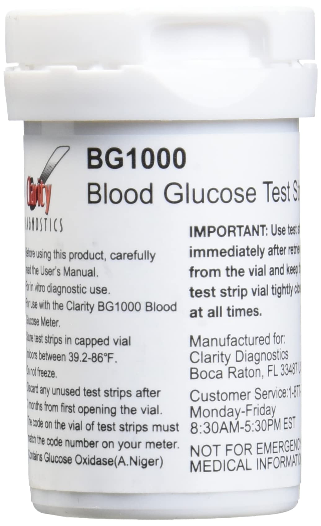 CLA CD-BG5 BG1000 Blood Glucose Meter Strip (Pack of 50)